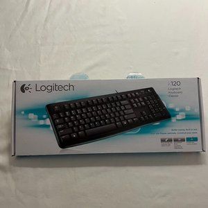 Logitec‎ Keyboard K120 Plug-and-Play USB Keyboard, black NIB-Open box unused